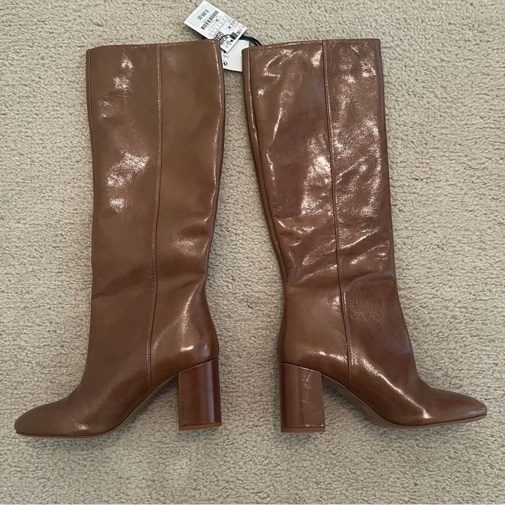 Elegant Brown Knee-High Boots - Picture 7 of 10